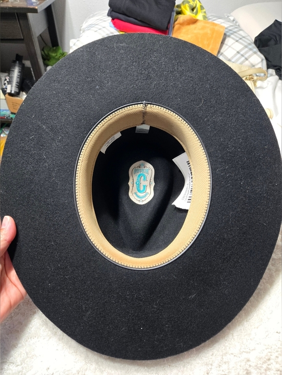 Rockin C Pinch Front Black Women\'s Hat Like New 100% Wool main image 6